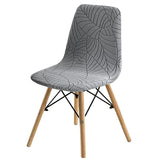 Housse chaise Scandinave Jacquard Gris Clair