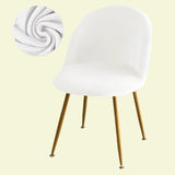 Housse chaise Scandinave Maury Velours Blanc
