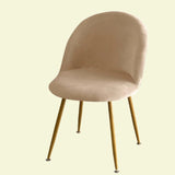 Housse chaise Scandinave Maury Velours Beige Foncé
