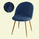 Housse chaise Scandinave Maury Velours Bleu Marine