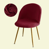 Housse chaise Scandinave <br> Maury Velours Bordeaux