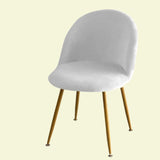 Housse chaise Scandinave Maury Velours Gris Clair