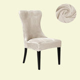 Housse chaise Scandinave Velours Beige Taupe