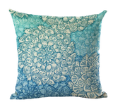 Housse de coussin 40x40 <br> Mandala Bleu