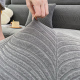 Housse de Coussin Canapé <br> Jacquard Antidérapante Gris