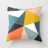 Housse de coussin Géométrique <br> Orange et Jaune