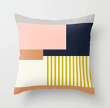 Housse de coussin Géométrique <br> Rose et Dorée