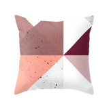 Housse de coussin Géométrique <br> Rose et Grenat