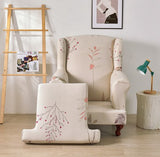 Housse fauteuil Crapaud <br> Fleurie Crème