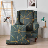 Housse fauteuil Crapaud <br> Géométrique Gris