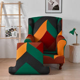 Housse fauteuil Crapaud <br> Géométrique Vert