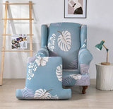 Housse fauteuil Crapaud <br> Tropicale Bleue