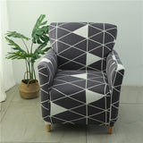 Housse fauteuil Scandinave <br> Géométrique Noir et Blanc