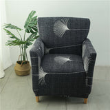 Housse fauteuil Scandinave <br>Gris et Blanc