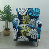 Housse fauteuil Scandinave <br> Tropicale Bleue