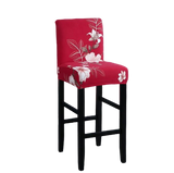 Housse de Tabouret <br> Fleurie Rouge