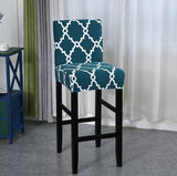 Housse de Tabouret <br> Géométrique Bleu