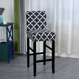 Housse de Tabouret <br> Géométrique Noir