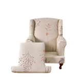 Housse fauteuil Crapaud <br> Fleurie Crème