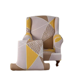 Housse fauteuil Crapaud <br> Géométrique Jaune