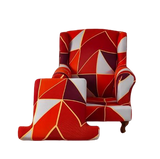 Housse fauteuil Crapaud <br> Géométrique Rouge