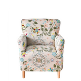 Housse fauteuil Scandinave <br> Fleurie Rose