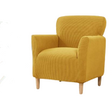 Housse fauteuil Scandinave <br> Jaune Moutarde