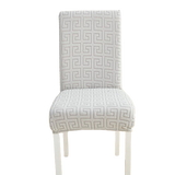 Housse de chaise <br> Labyrinthe Gris Clair