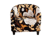 Housse fauteuil Cabriolet <br> Fleurie Marron
