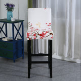 Housse de Tabouret <br> Fleurie Blanche