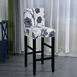 Housse de Tabouret <br> Fleurie Bleu
