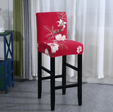 Housse de Tabouret <br> Fleurie Rouge