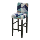 Housse de Tabouret <br> Géométrique Bleu Ciel