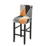 Housse de Tabouret <br> Géométrique Noir et Orange