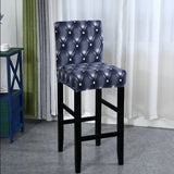 Housse de Tabouret <br> Matelassée Bleu