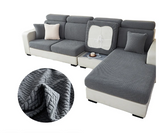 Sofa Cushion Cover <br> Interwoven Jacquard Grey