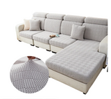 Housse de Coussin Canapé <br> Jacquard Gris Clair