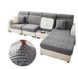 Housse de Coussin Canapé <br> Jacquard Labyrinthe Gris