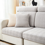 Housse de Coussin Canapé <br> Jacquard Gris Clair