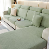 Housse de Coussin Canapé <br> Jacquard Vert Sauge