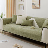Green Chenille Sofa Throw<br>
