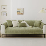 Green Chenille Sofa Throw<br>