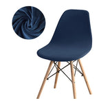 Housse chaise Scandinave Velours Bleu