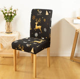 Housse de chaise <br> Merry Christmas Noire