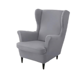 Housse fauteuil <br> Extensible Gris Clair
