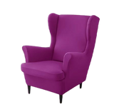 Housse fauteuil <br> Extensible Lilas