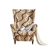 Housse fauteuil <br> Imprimée Beige