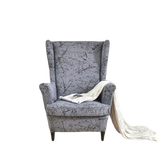 Housse fauteuil <br> Imprimée Grise