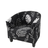 Housse fauteuil Cabriolet <br> Feuillage Noir et Blanc