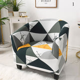 Housse fauteuil Cabriolet <br> Géométrique Marbrée